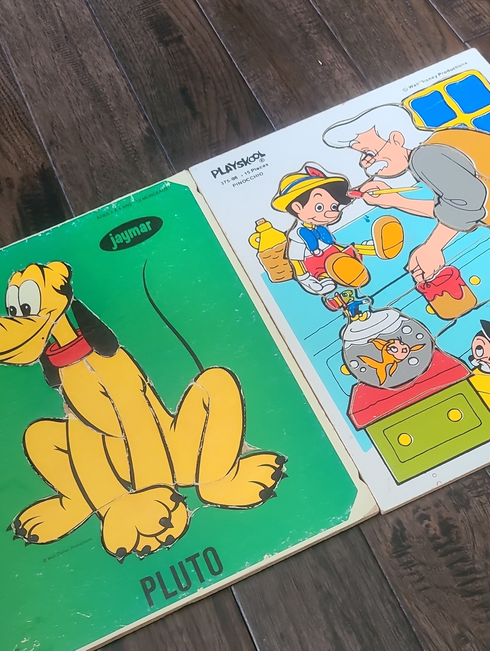 Vintage Frame Puzzles: Pluto & Pinocchio